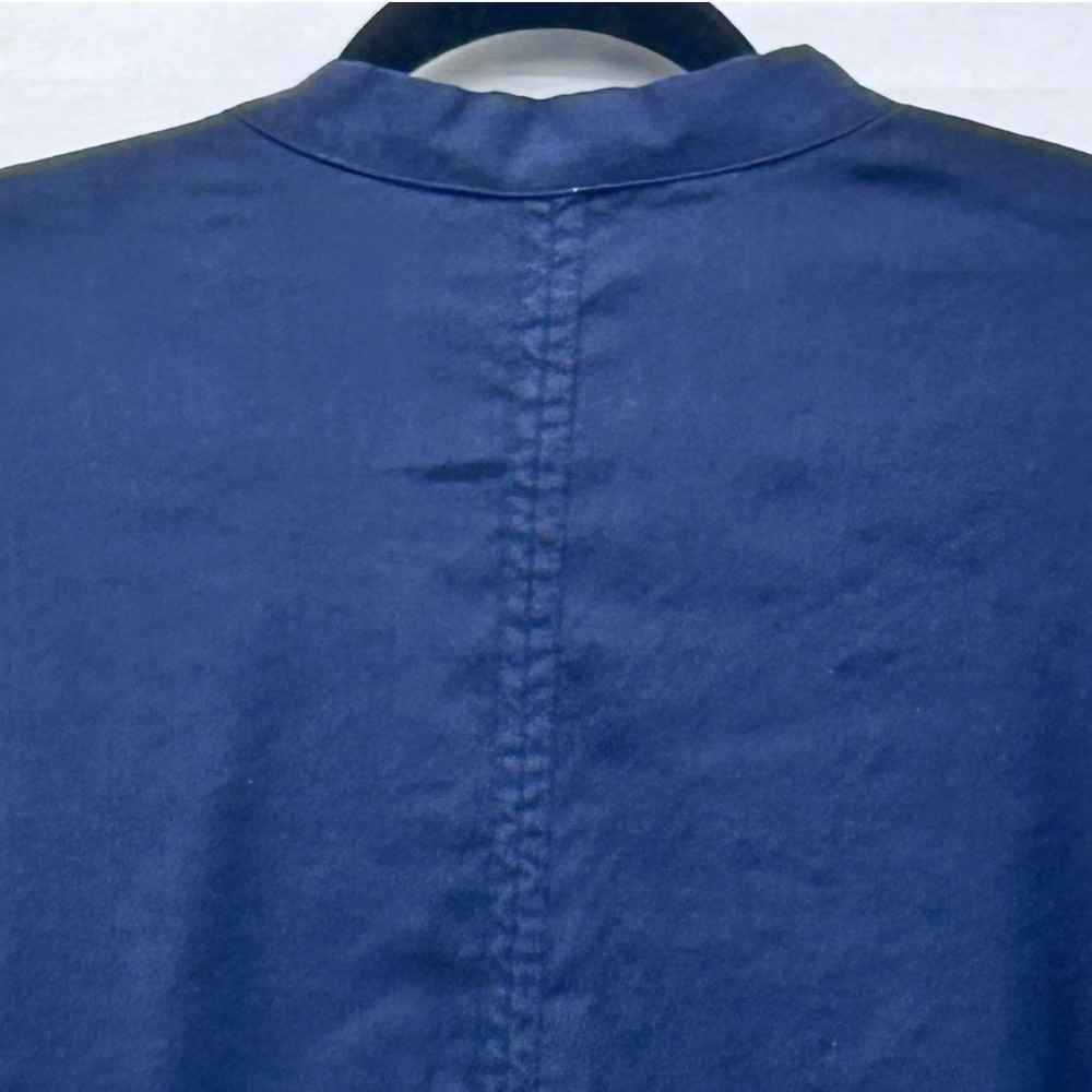 Vince Linen Popover Top Navy‎ Blue Medium - Picture 3 of 15